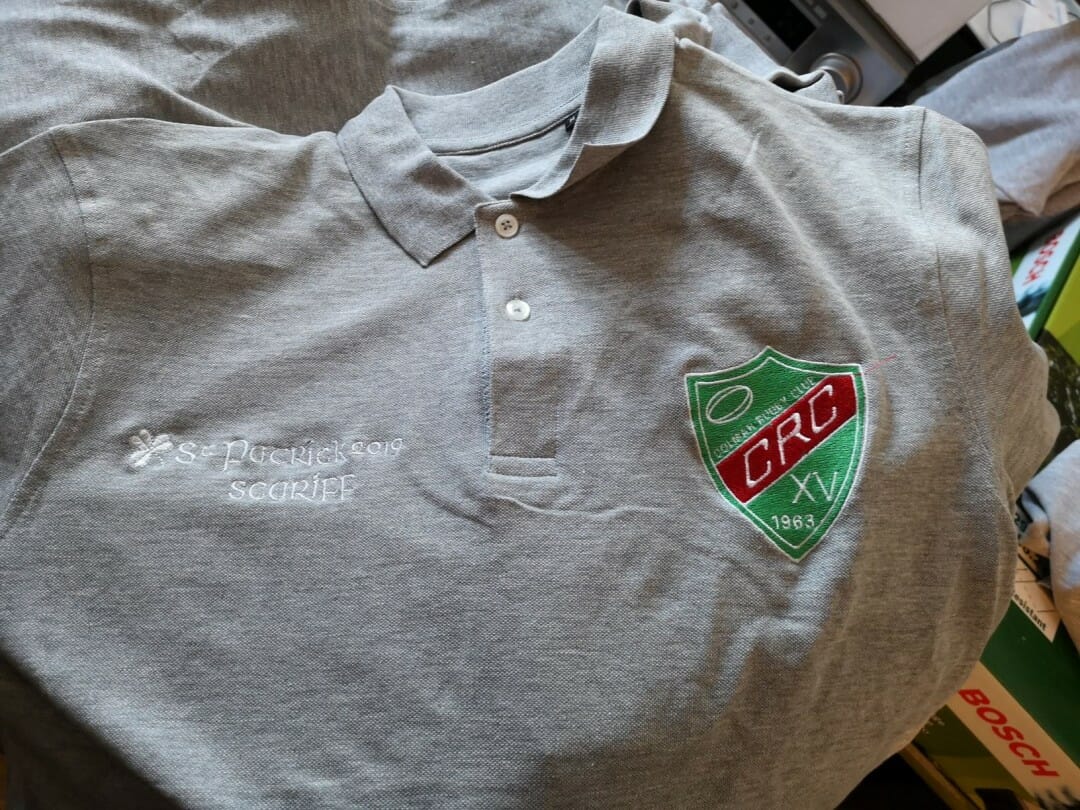 Polos et vestes brodés pour les vétérans du Colmar Rugby Club, photo 2