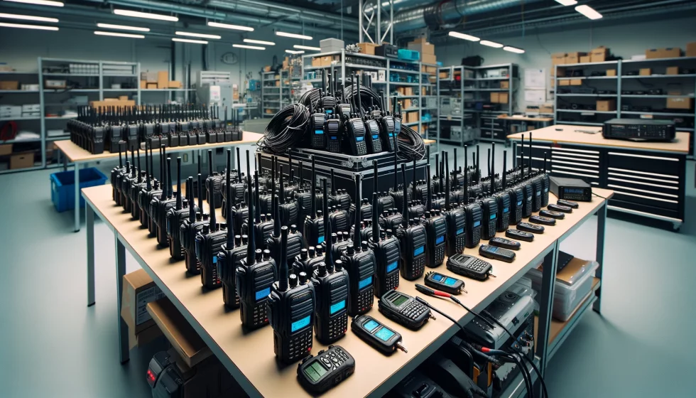 Radios portatives VHF et UHF utilisées lors d’un événement